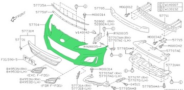 NÁRAZNÍK PŘEDNÍ SUBARU BRZ USA ORIGINÁLNÍ 2016-22