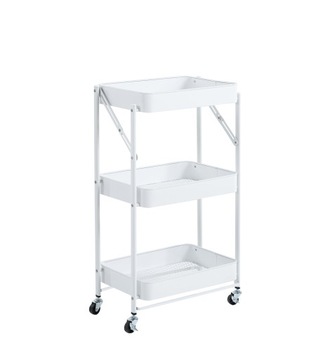 REGAŁ NA KÓŁKACH mobilny kuchenny TBR CART półka GALA BIAŁY łazienkowy