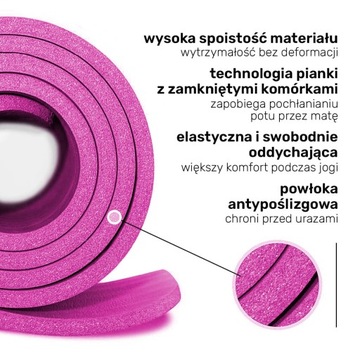 КОВРИК ДЛЯ ФИТНЕС-ЙОГИ - STAR THICK PINK GYMNASTIC 183x61x0,8