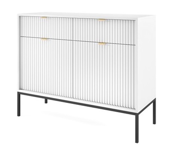 Komoda z Szufladami do Salonu Biała 104 cm Loft