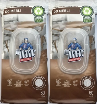 ŚCIERECZKI NAWILŻANE DO MEBLI MR MAGIC 120 SZT