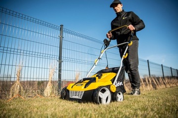 LIDEER Скарификатор АЭРАТОР ЭЛЕКТРИЧЕСКИЙ АРЕАТОР 1800ВТ 2-РОЛИКОВАЯ КОРЗИНА 48л 38см