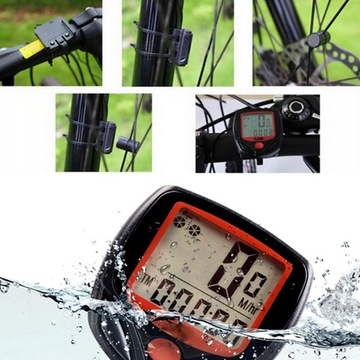 Licznik Rowerowy PRZEWODOWY WODOODPORNY LCD Roweru komputer 14 Funkcji