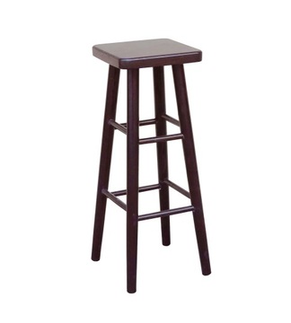 TABORET BAROWY HOKER DREWNIANY STOŁEK 80cm brąz