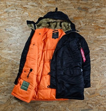 Kurtka Militarna ALPHA INDUSTRIES N3B Wojskowa Męska Nowy Model Parka M