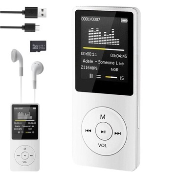 ODTWARZACZ MP4 MP3 16GB RADIO FM BLUETOOTH 5.0 HiFi SŁUCHAWKI