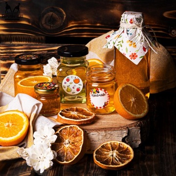 50x Naklejki na słoiki Okrągłe ETYKIETY przetwory