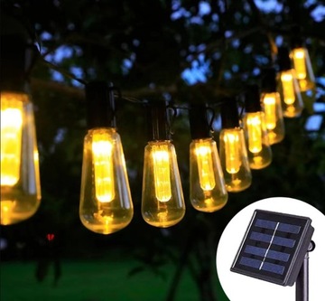 GIRLANDA SOLARNA LED OGRODOWA ŻARÓWKI LAMPKI SOLARNE NA BALKON OGRÓD 4,5m