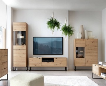 Meblościanka NOAH dąb artisan 3 elementy styl loft