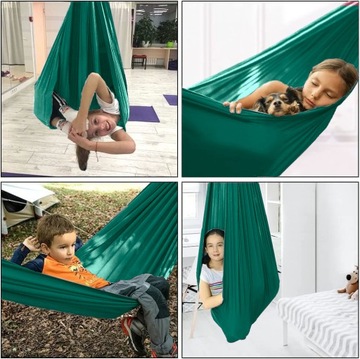 ДЕТСКИЕ КАЧЕЛИ-ГАМАКИ СЕНСОРНЫЕ АКРОБАТИЧЕСКИЕ ЙОГА-ОБЕРТЫВАНИЯ + КРЕПЛЕНИЕ