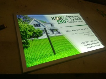 Рамка с подсветкой, тонкая светодиодная рамка B2 50х70см.