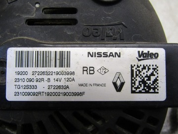 ALTERNÁTOR 1.0 TCE DACIA DUSTER II 231009092R