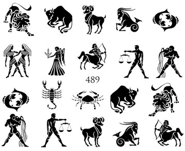 Naklejki wodne na paznokcie ZNAKI ZODIAKU - 489