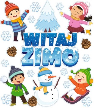 Dekoracja zimowa duża WITAJ ZIMO zestaw