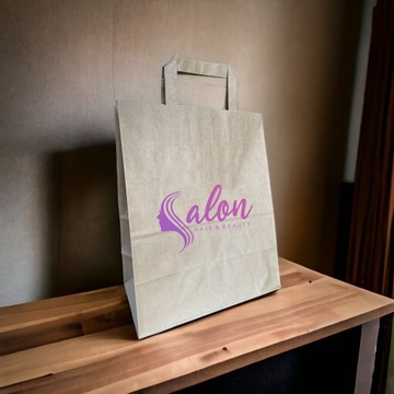 БУМАЖНЫЙ ПАКЕТ ДЛЯ ПИТАНИЯ КОРИЧНЕВЫЙ 260/140/320мм 26/14/32см 50ШТ +ПРИНТ