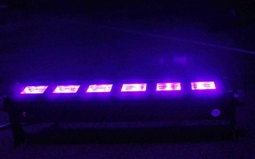 LED BAR UV 6x 3W ультрафиолетовая лента