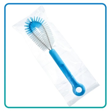 Щетка для мытья бутылочек, щетка для чистки чашечки, синяя.