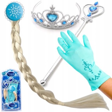 ZESTAW PIĘKNOŚCI ZIMOWY Z RĘKAWICĄ Z KORONĄ FROZEN