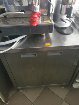 STÓŁ PRZYŚCIENNY Z PÓŁKĄ I SZAFKĄ 750x700x850mm