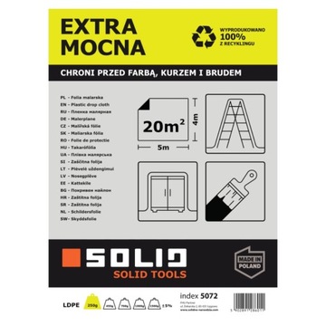Folia LDPE Extra Mocna 4m x 5m