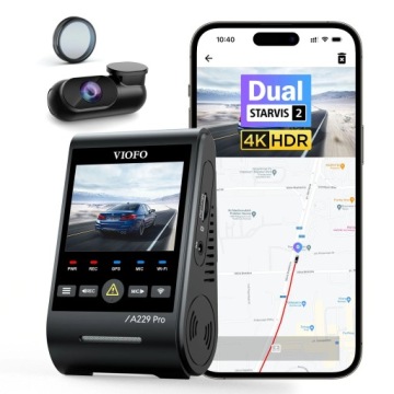 VIOFO A229 PRO 2CH-G FRONT/REAR 4K/2K HDR GPS 256GB ACC РЕГИСТРАТОР