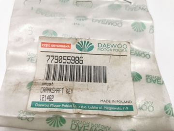 VPUSŤ KLÍN KLIKOVÉ HŘÍDELE OJNICE DAEWOO FSO LUBLIN OE 779055986