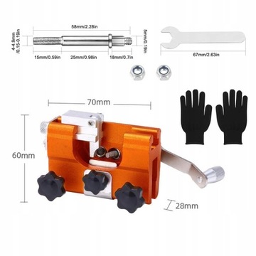 OSTRZAŁKA PIŁ ŁAŃCUCHOWYCH ZESTAW RĘCZNY ŁAŃCUCH SZLIFIERSKI