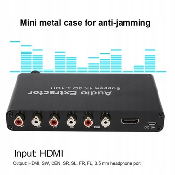 HDMI 2.0 ЭКСТРАКТОР 5.1 КОНВЕРТЕР
