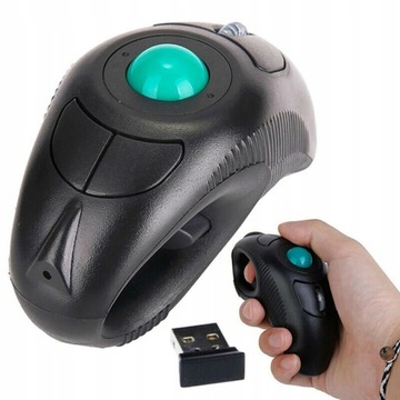 Trackball Handheld Finger USB Mouse Bezprzewodowe