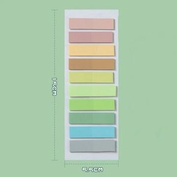 Colorful Transparent Sticky Notes Self -Adhesive Book Marker Stickers Annot