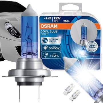 OSRAM ŻARÓWKI H7 12V MOCNE EFEKT LED ŚWIATŁA + 150 COOL BLUE BOOST PX26d