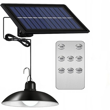LAMPA LED SOLARNA wisząca żyrandol ogrodowa pilot