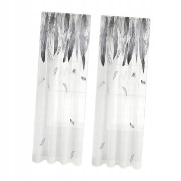 Цифровая оконная занавеска с перьями 132x213см