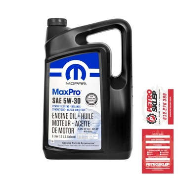 Mopar MaxPro 5W30 5L Jeep Dodge Chlysrer Fiat