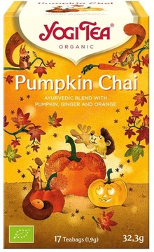 YOGI TEAHERBATKA DYNIOWA PUMPKIN CHAI BIO OLEJEK POMARAŃCZOWY 32,3 g