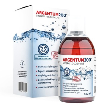 NIEJONOWE NANO SREBRO KOLOIDALNE AG 25 PPM 500ml