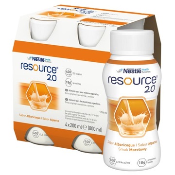 Resource 2.0 smak morelowy 4 x 200 ml NESTLE