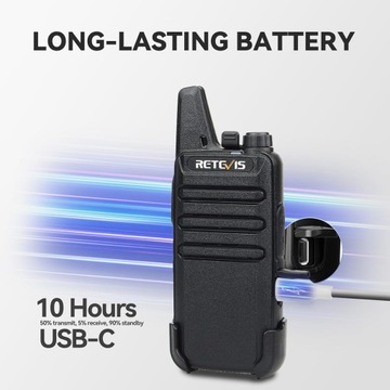 Krótkofalówki Walkie Talkie RT622 Retevis,VOX, 16CH,3KM,USB-C Radiotelefon