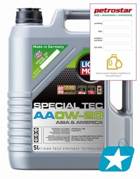 LIQUI MOLY SPECIAL TEC AA 0W20 5L - 6739
