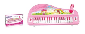 Интерактивная органная клавиатура для фортепиано со светодиодной подсветкой, розовая 6605