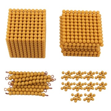 Золотые математические бусины Десятичные материалы в 1