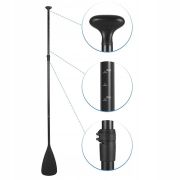 СКЛАДНОЕ ВЕСЛО ДЛЯ КАЯКА ДЛЯ SUP BOARD 2в1, РЕГУЛИРУЕМОЕ, ИЗ 3-Х ЧАСТЕЙ, 210СМ PRO