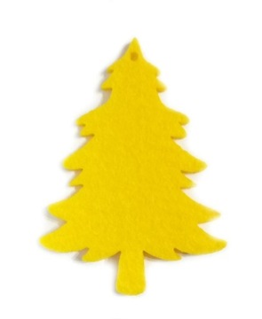 FO02D NA CHOINKĘ OZDOBA CHOINKA filc 15cm żółty