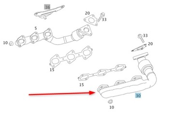 KOLEKTOR VÝFUKOVÝ MERCEDES OM642 3.0 V6 LEVÝ