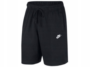 KRÓTKIE SPODENKI NIKE MĘSKIE BAWEŁNIANE CZARNE SZORTY BV2772 010 r. L