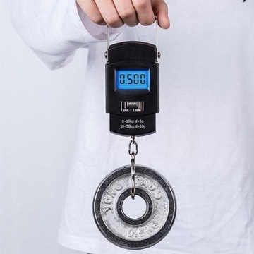 Электронные цифровые дорожные весы для рыболовного крючка с ЖК-дисплеем, 50 кг.