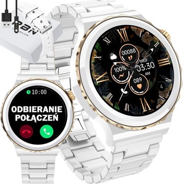 Smartwatch Damski CERAMIKA ROZMOWY dwa paski