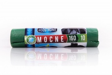 Worki LDPE 160l 10 szt zielone MOCNE