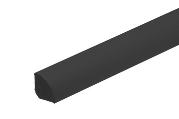 Ćwierćwałek PCV czarny 18x18mm 250cm