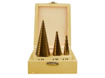 НАБОР СВЕРЛ 4-12 4-20 4-32 ГРАДУСА GEKO КОНИЧЕСКИЙ ТИТАН